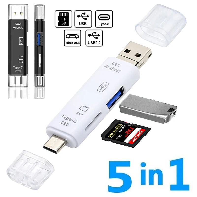Micro Sd Card - 5 en 1 multifonction Usb 2.0