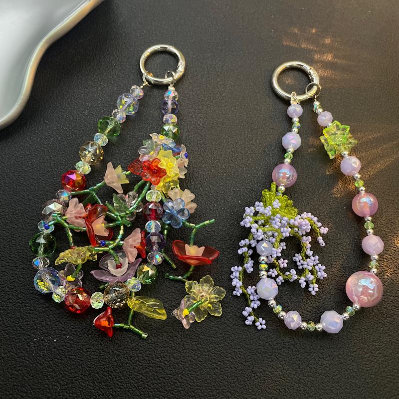 Phone Accessories Types - Chaîne de téléphone perlée colorée d'été,