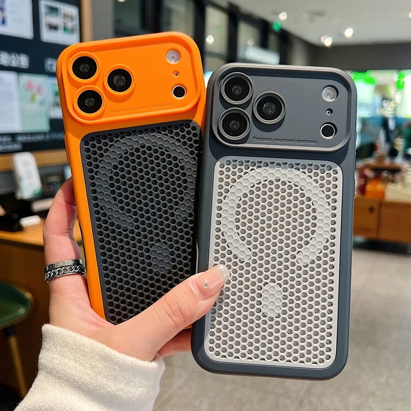 Magsafe Wireless Charger - Coque de téléphone magnétique respirante en