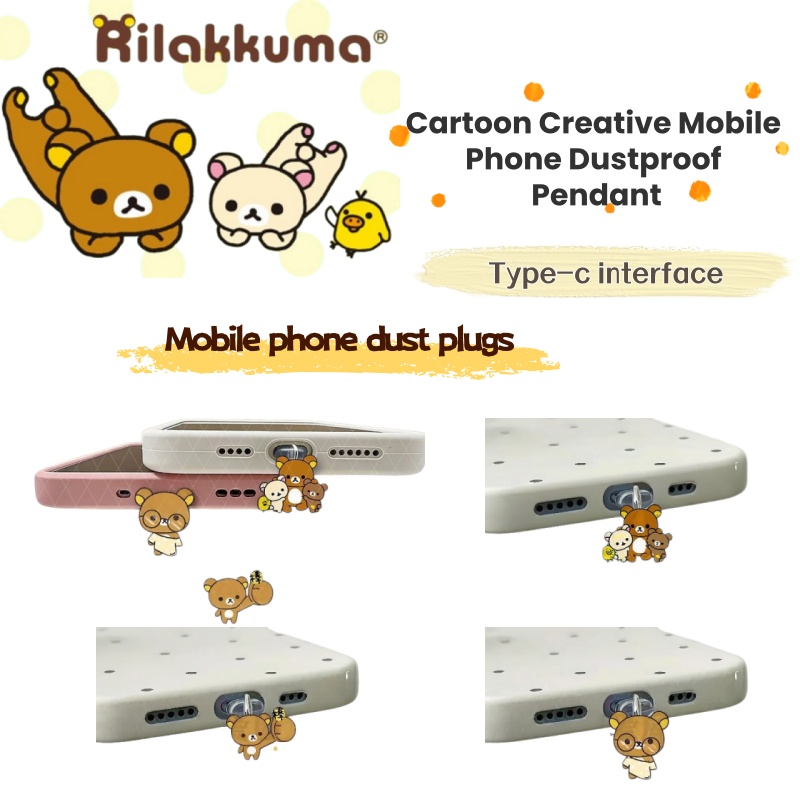 Phone Accessories Types - Accessoires de dessin animé Rilakkuma, mignons