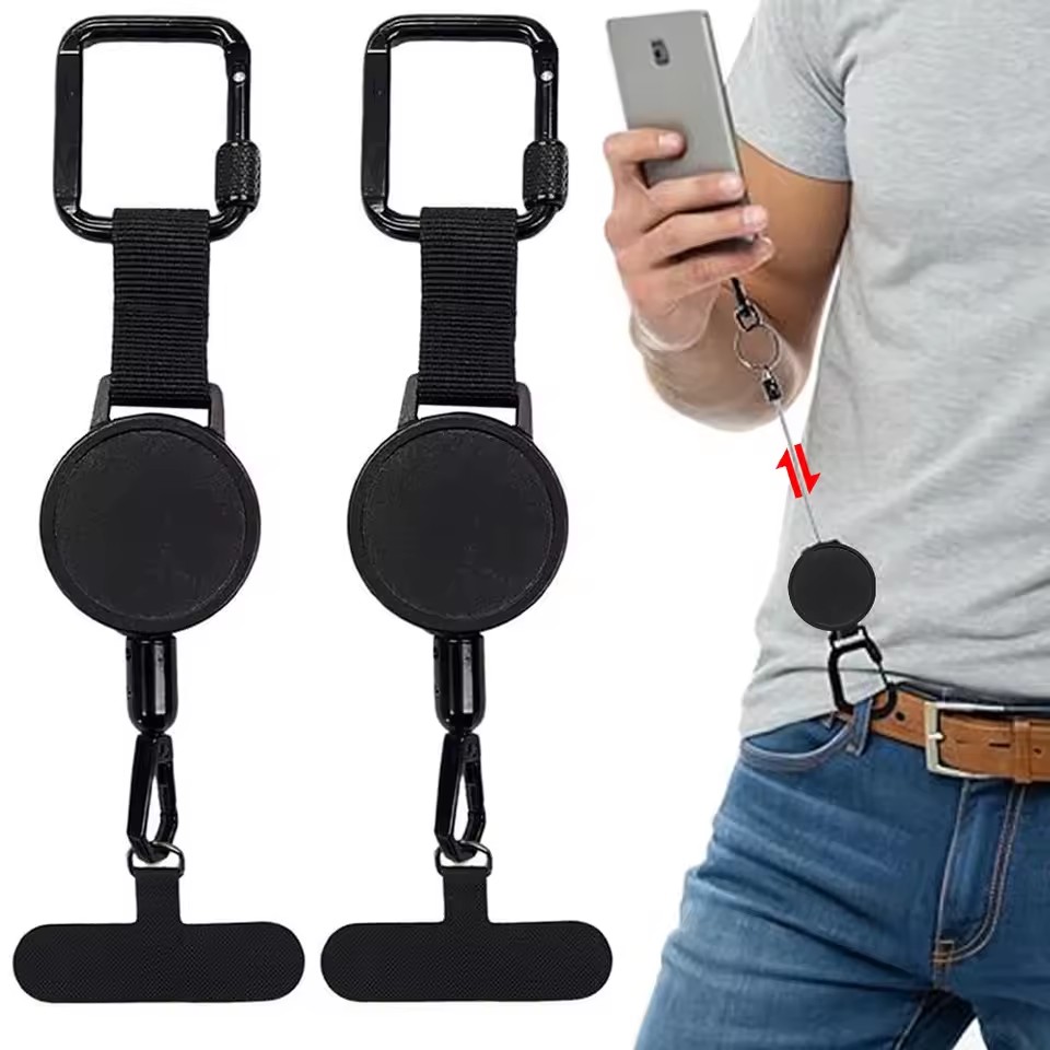 Quirky Phone Accessories - Support de téléphone antivol rétractable, lanière