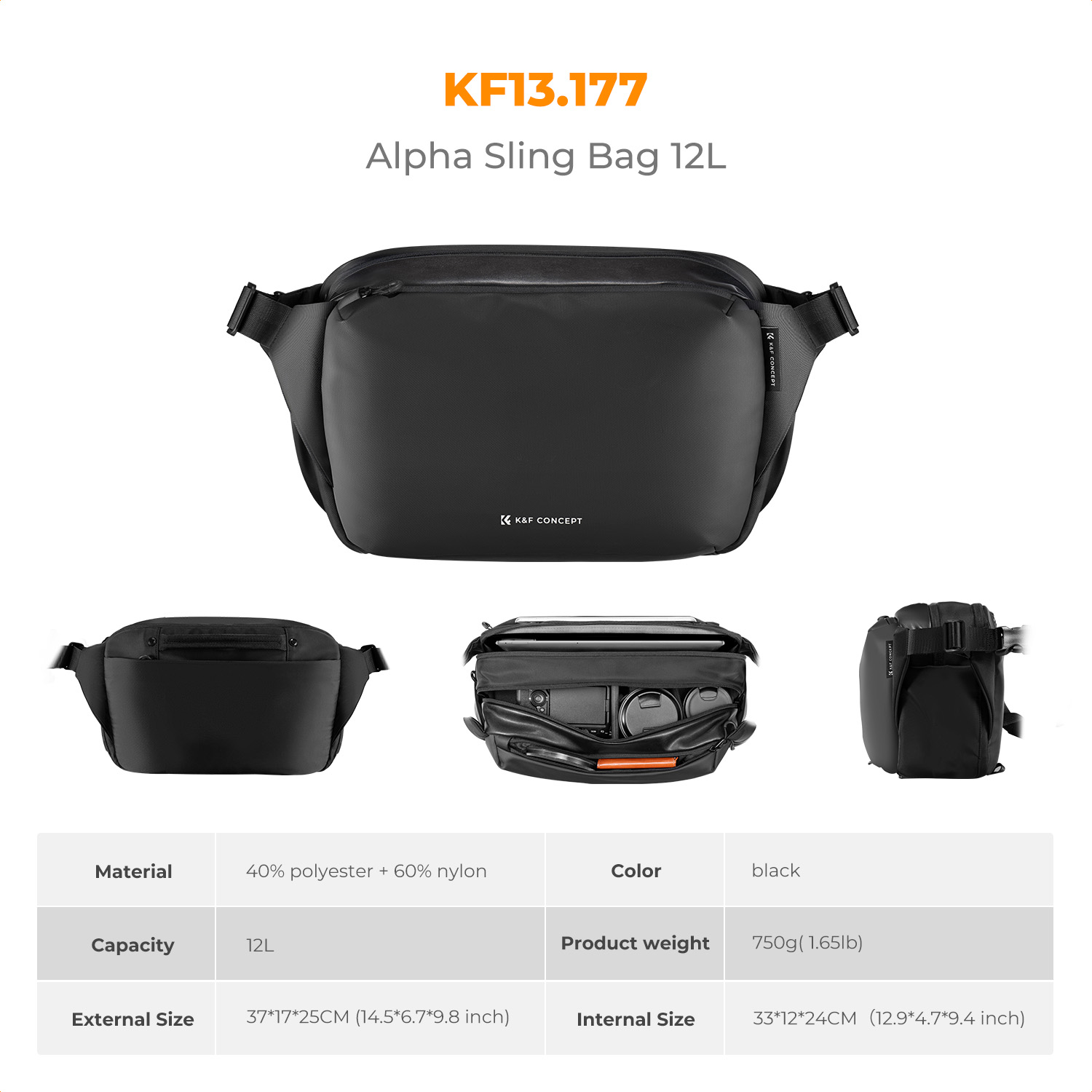 K&F CONCEPT – sac à bandoulièr - Phone Accessories For Photography avis et prix