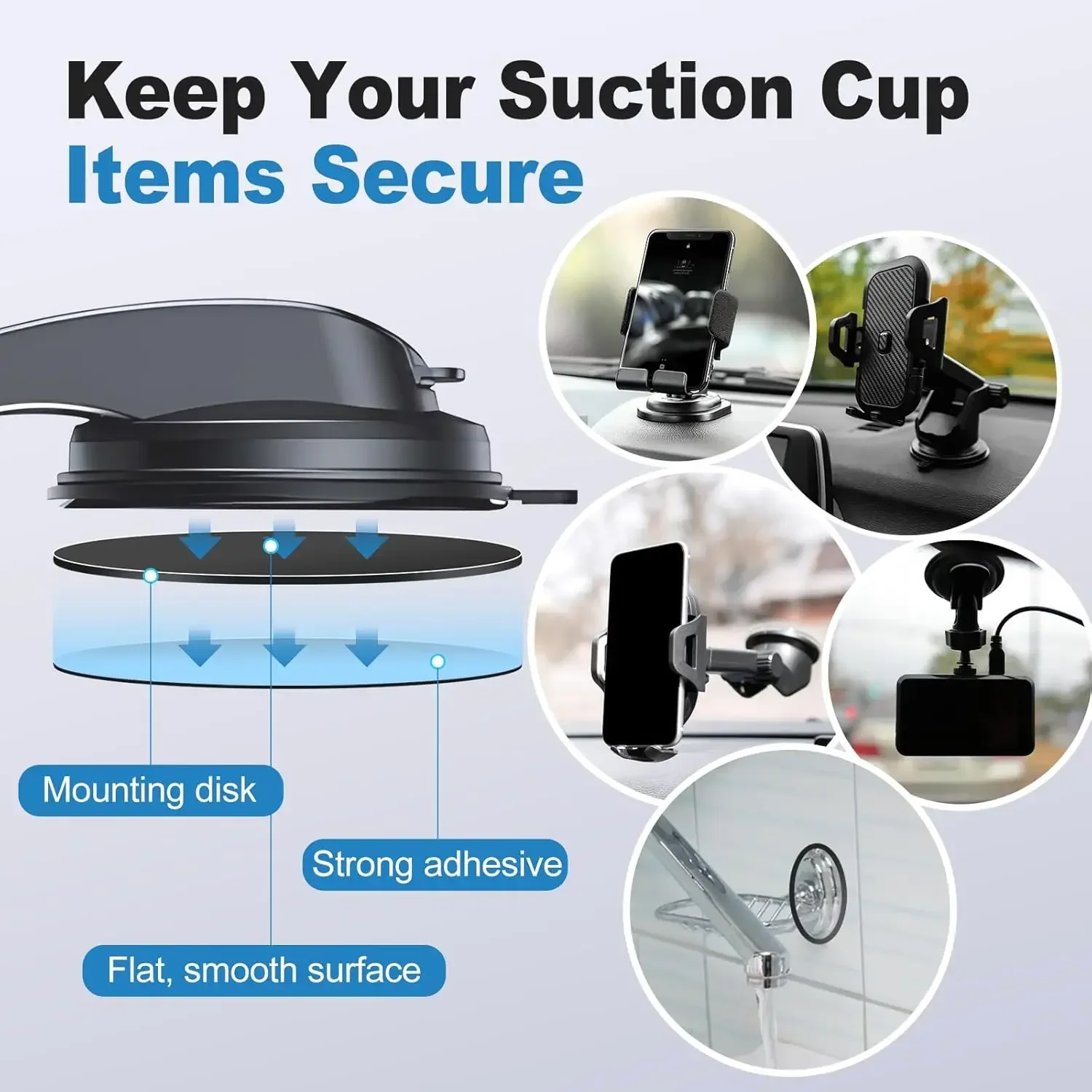 Kit universel de supports adhé - Car Mount Phone avis et prix