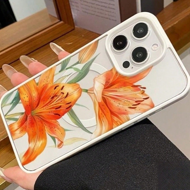 Coque magnétique à motif fleur - Magsafe Wireless Charger avis et prix